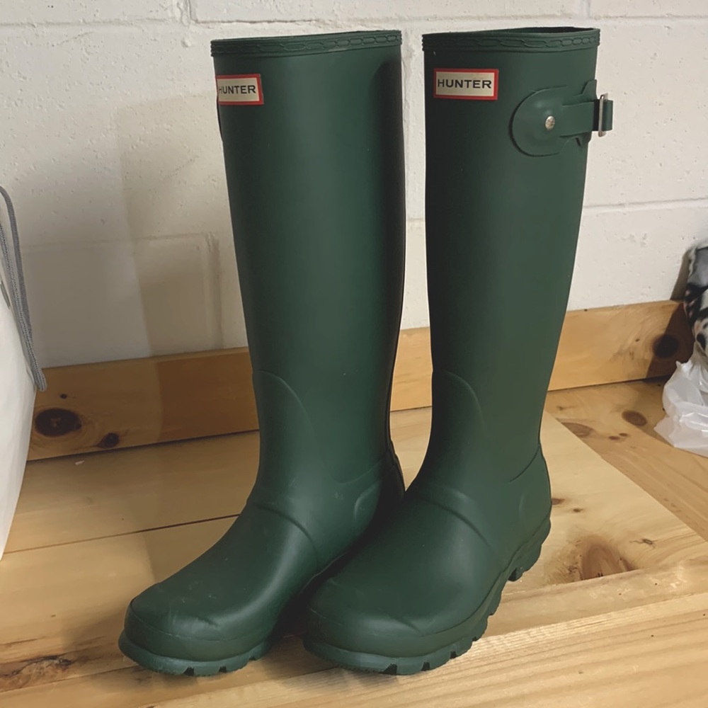 Green Hunter Boots size 7